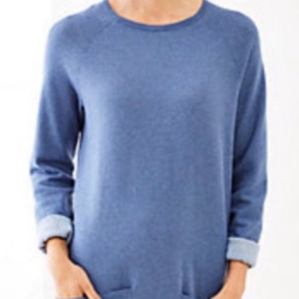 Pure J Jill Blue Sweater Tunic with Pockets